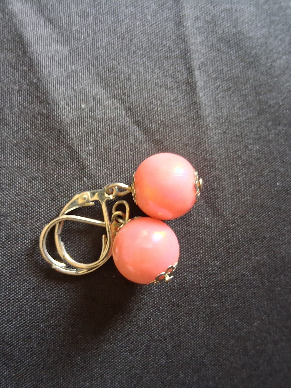 Pink Bead Drop Earrings - Elegant Women's Jewelry